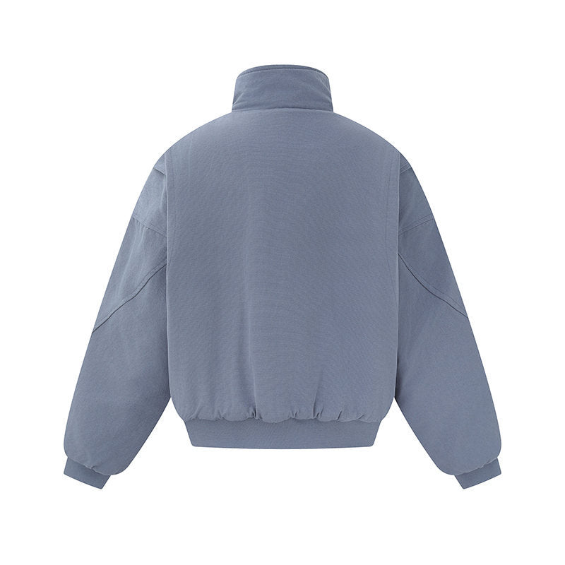 Unisex Boxy-wattierte Kurzjacke mit hochgeschlossenem Stehkragen und minimalistischer Nahtführung Shop Nory