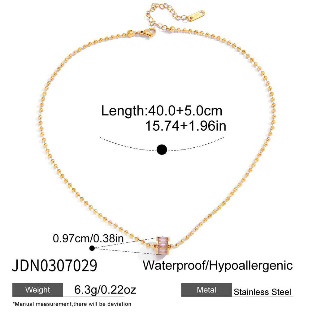 Damen Halskette mit floralen Anhängern und Zirkonia Shop Nory