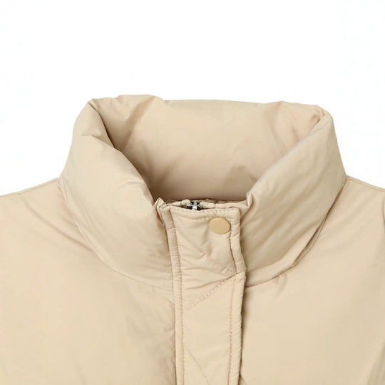Damen Boxy-Pufferjacke mit hohem Stehkragen und verdeckter Druckknopfleiste Shop Nory