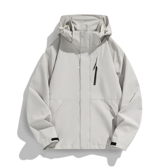 Damen Oversize Softshell-Kapuzenjacke mit Drop-Shoulder, verdeckten Reißverschlüssen und Kordelzug Shop Nory