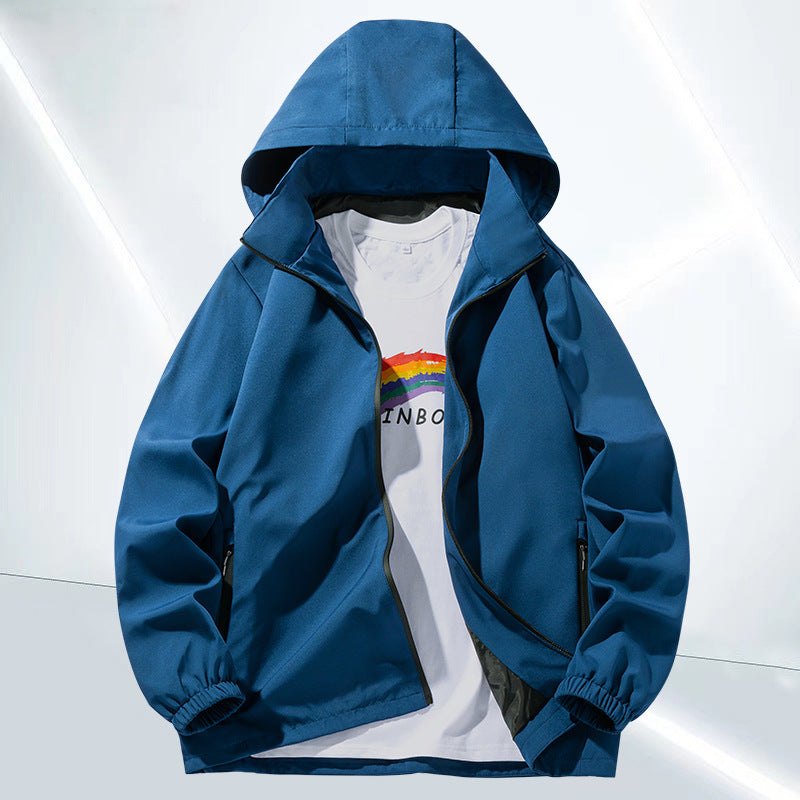 Unisex Minimalistische Softshell-Hoodie mit wasserabweisender Beschichtung, Kapuze & verdeckten Reißverschlusstaschen Shop Nory