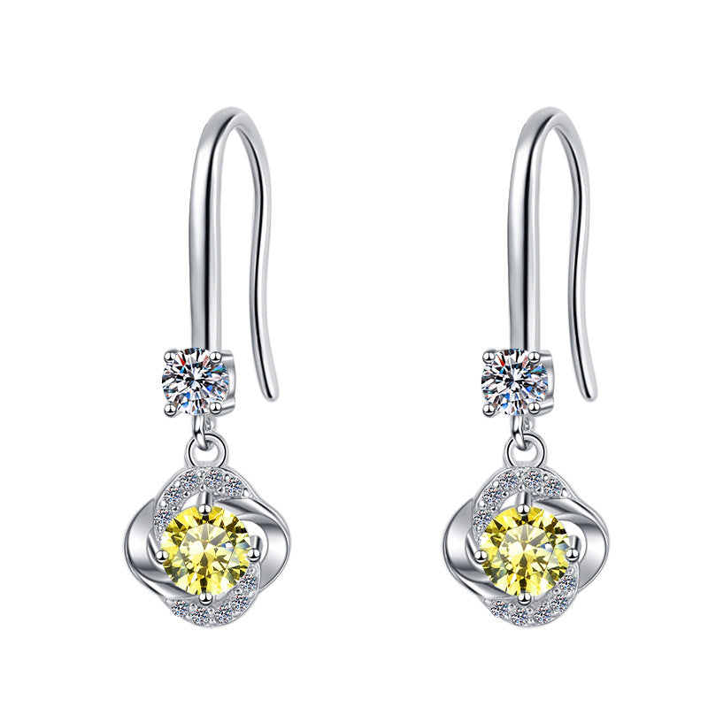 Damenohrringe mit funkelndem Zirkonia und elegantem Wellen-Design Shop Nory