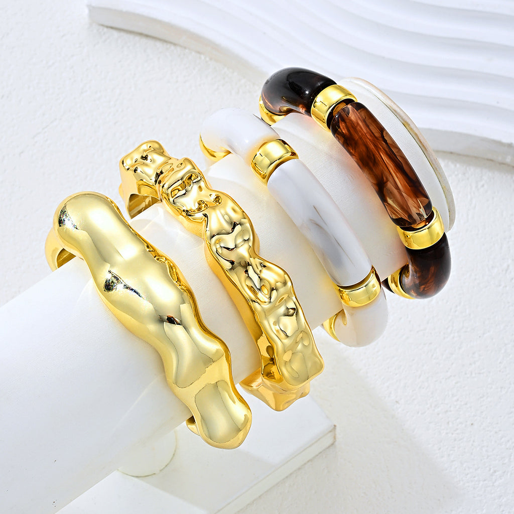 Damen Armreifen-Set mit eleganten strukturierten Designs Shop Nory