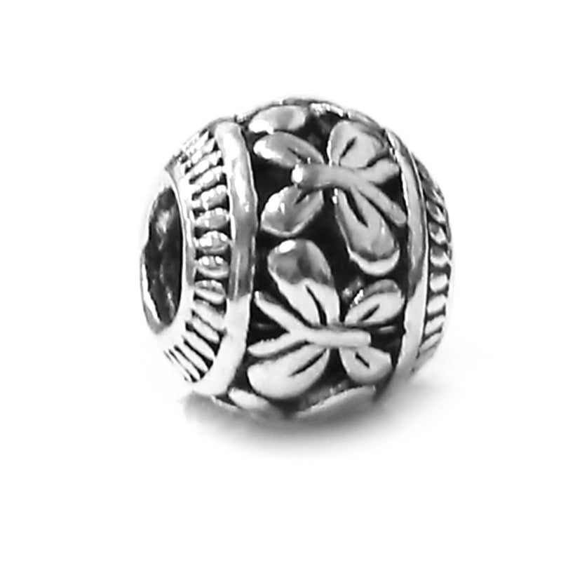 Facettierter Kristall-Charme Perlenanhänger Für Charm-Armband mit Zirkonia-Einfassung