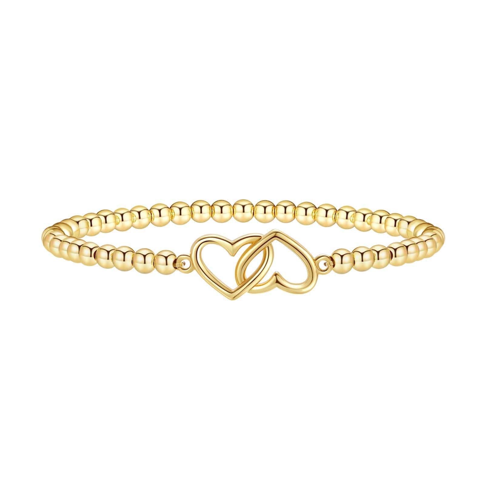 Damen Armband mit zeitloser Herz- und Perlenstruktur Shop Nory