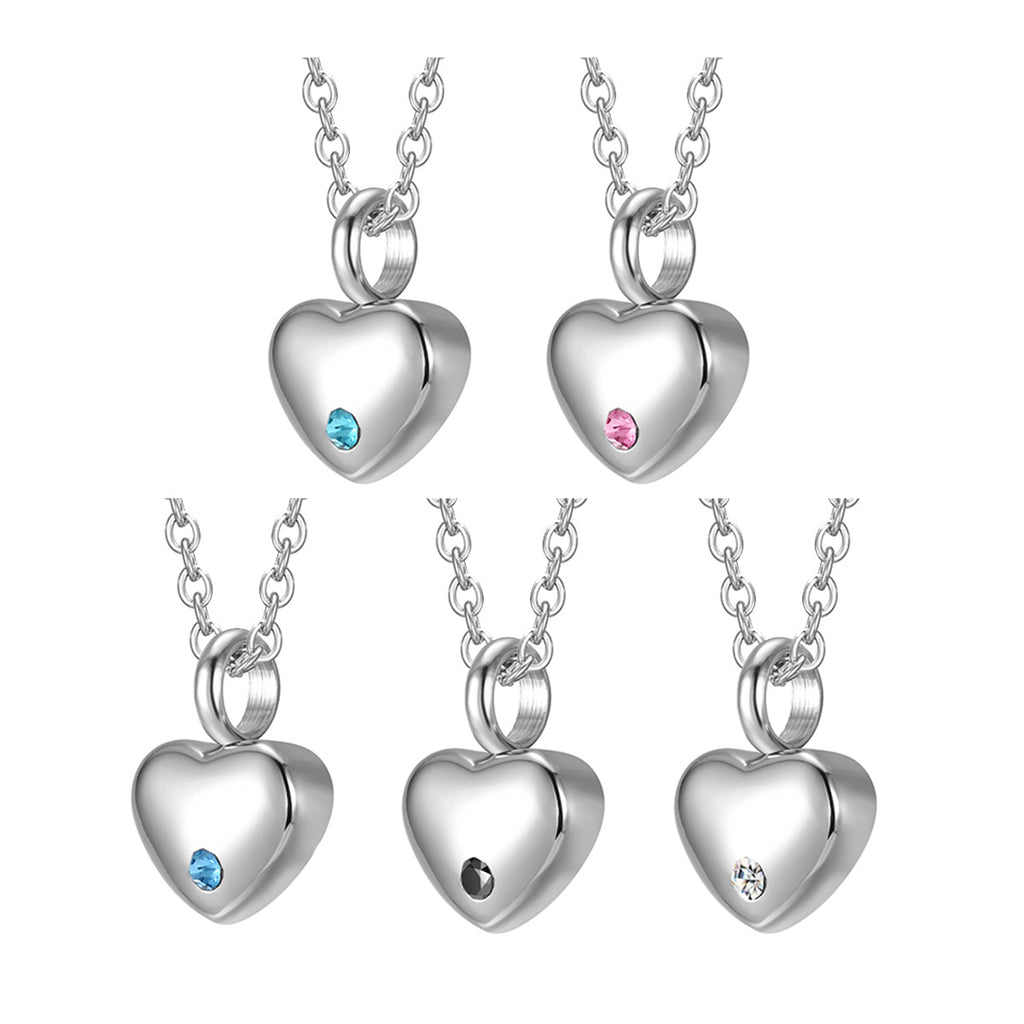 Damen Halskette mit herzförmigem Anhänger und feinem pinken Kristall Shop Nory