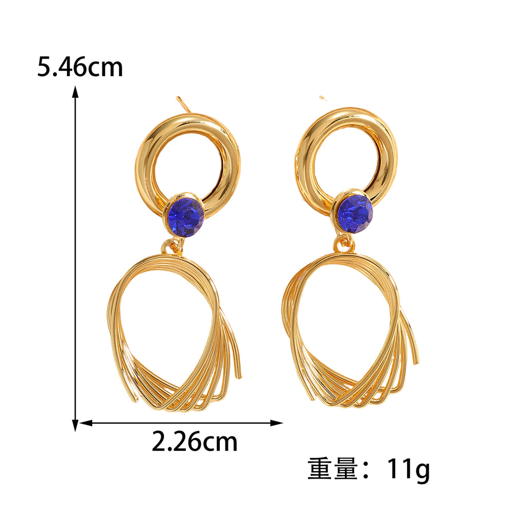 Damen Ohrringe mit elegantem, geschwungenem Drahtdesign Shop Nory