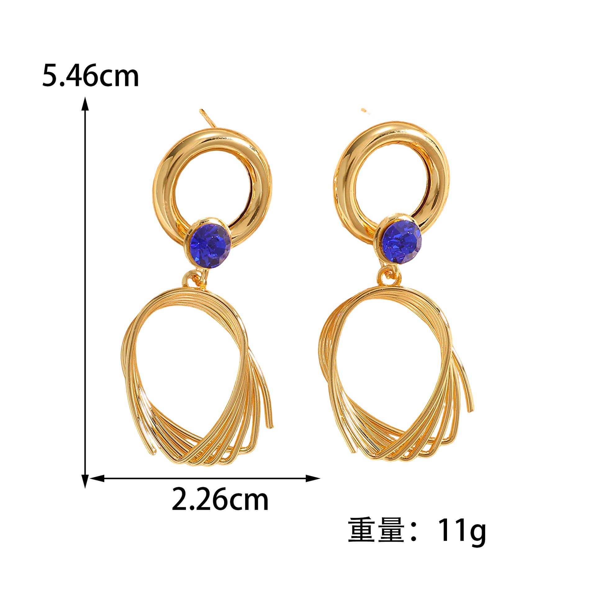 Damen Ohrringe mit elegantem, geschwungenem Drahtdesign Shop Nory