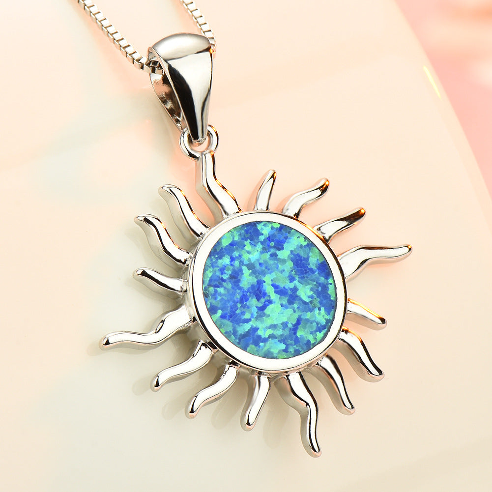 Damen Sonnenanhänger mit kunstvollem Opal-Design Shop Nory