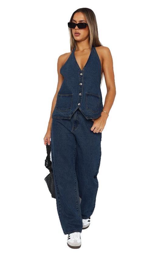 Damen Elegantes und lässiges Zweiteiler-Anzug-Set