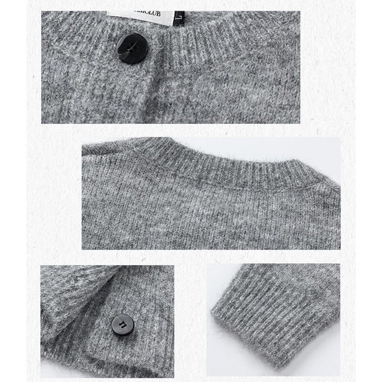 Damen Klassische Strickjacke mit Knopfleiste Shop Nory