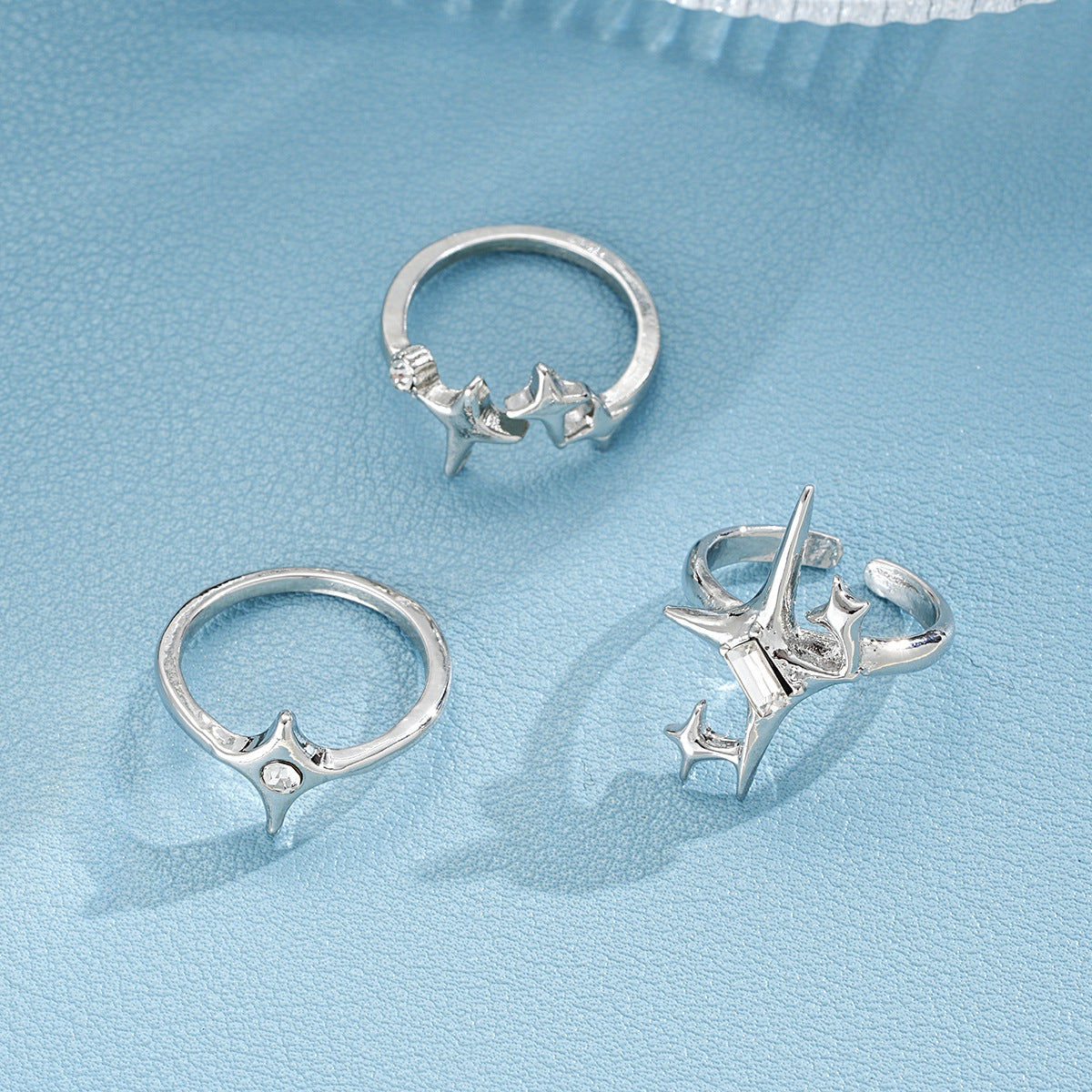 Damen Schmuckring-Set mit funkelnden Zirkonia-Elementen Shop Nory