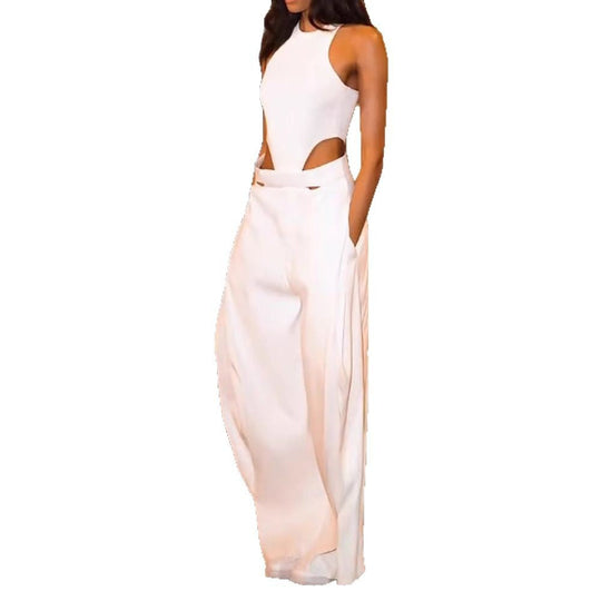 Damen Elegantes Cut-Out Jumpsuit mit Hochbund