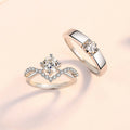 Damen Ring Set mit kunstvoller Verzierung und funkelnden Kristallen Shop Nory