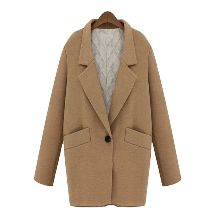 Damen Oversize Wollmix Shortcoat mit gesteppter Innenfütterung und Pattentaschen Shop Nory