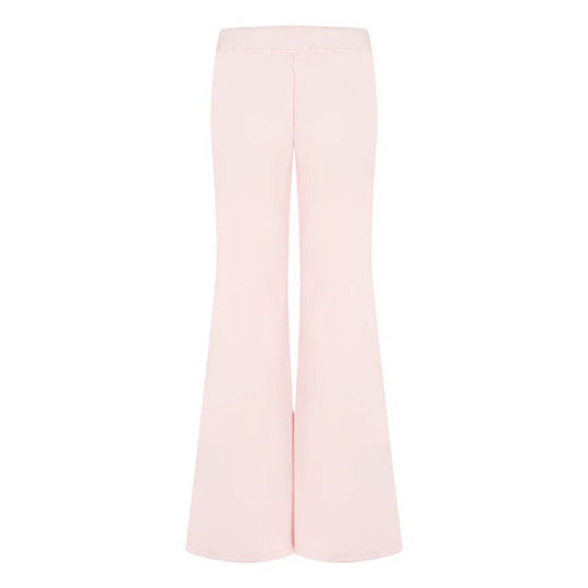 Damen Ausgestellte Loungehose mit hohem Komfortbund, Kordelzug und Strass‑Logo Shop Nory