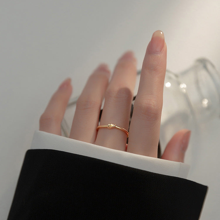 Damen filigraler Knotenring aus hochwertigem Silber Shop Nory