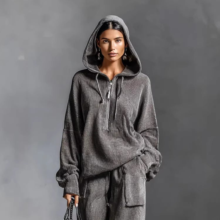 Damen Lässiger und bequemer Hoodie-Set