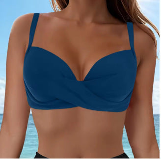 Damen Elegantes Bikinioberteil mit Wickeldesign