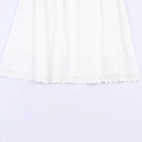 Damen Midirock mit elastischem Bund, Plissee-Details und besticktem Spitzenbesatz Shop Nory