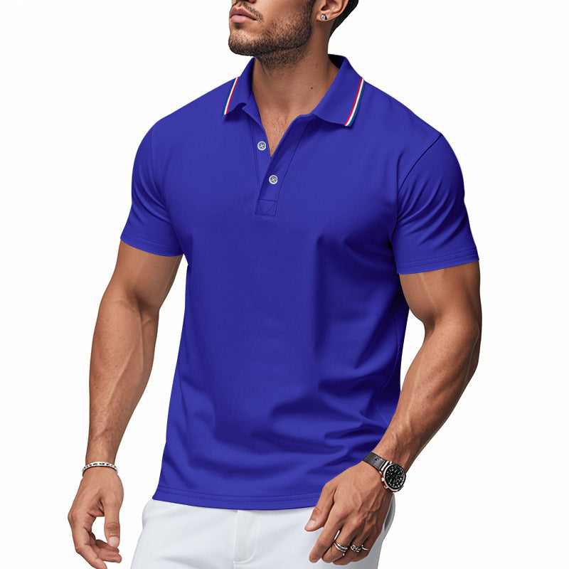 Herren Poloshirt mit modernem Kragen und feuchtigkeitsregulierender Technologie