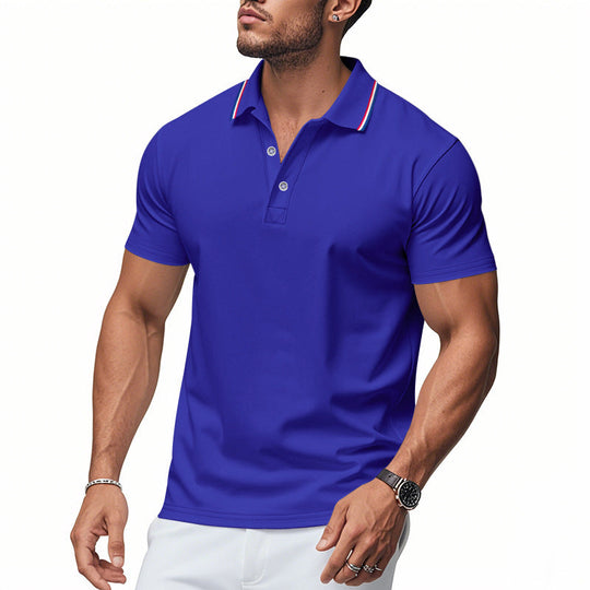 Herren Poloshirt mit modernem Kragen und feuchtigkeitsregulierender Technologie