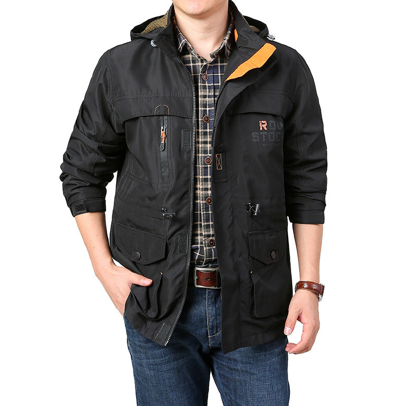 Herren Praktische Übergangsjacke mit mehreren Taschen Shop Nory