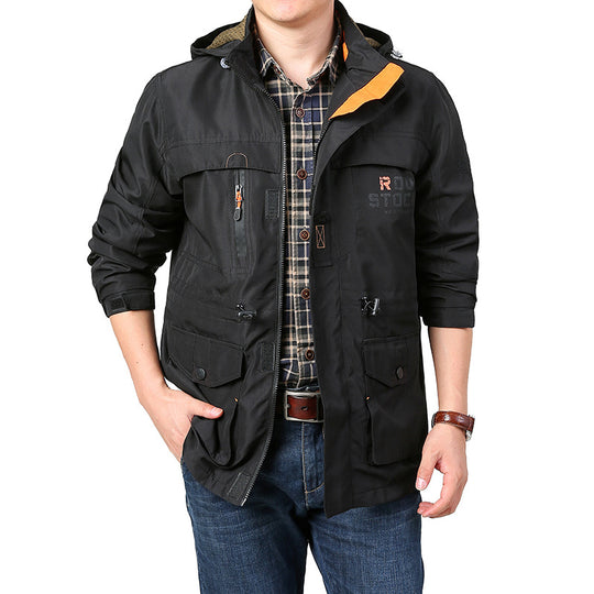 Herren Praktische Übergangsjacke mit mehreren Taschen Shop Nory