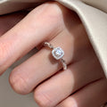 Damen Eleganter Verlobungsring mit funkelndem Zirkonia und filigraner Fassung Shop Nory