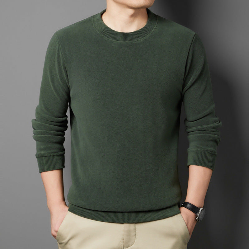 Herren Feiner Rundhals-Pullover aus Baumwollmix mit gerippten Bündchen und schlanker Passform Shop Nory