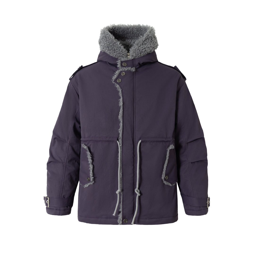Damen Kurzparka mit Teddyfutter, Tunnelzug und Schnallenärmeln Shop Nory