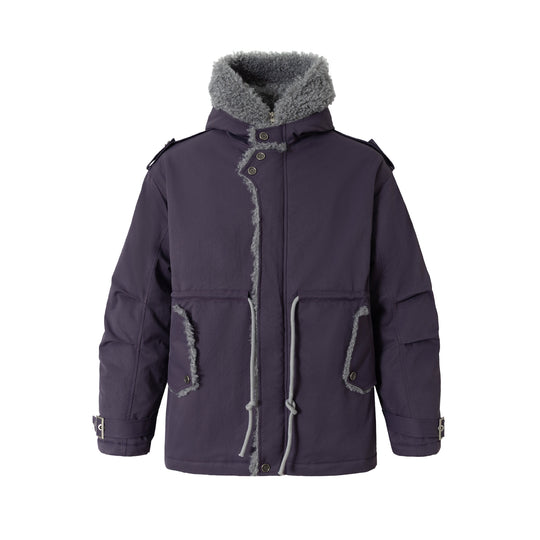 Damen Kurzparka mit Teddyfutter, Tunnelzug und Schnallenärmeln Shop Nory