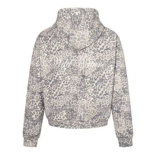 Damen Zip-Hoodie im soften Velours mit allover-Leo-Jacquard Shop Nory