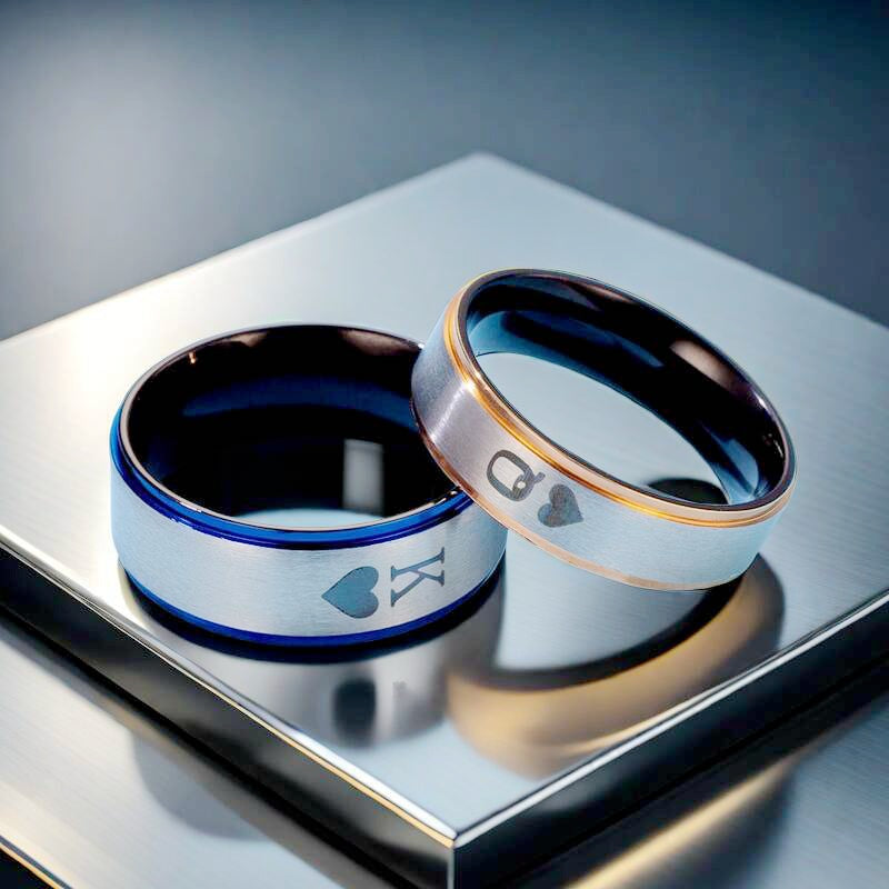 Herren Ring mit eleganter zweifarbiger Beschichtung und einzigartiger Gravur Shop Nory