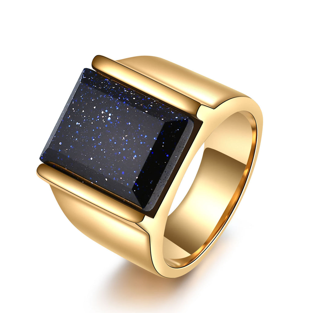 Herren Ring mit kunstvollem Blaustern-Design Shop Nory