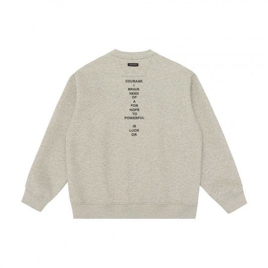Unisex Oversize-Sweatshirt mit minimalistischer Bruststickerei und geripptem Saum Shop Nory