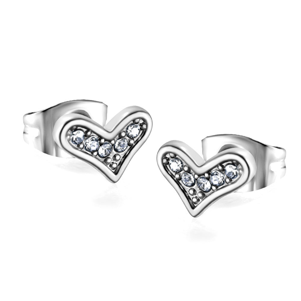 Damen Ohrstecker mit funkelnden Kristallen und elegantem Blattdesign Shop Nory