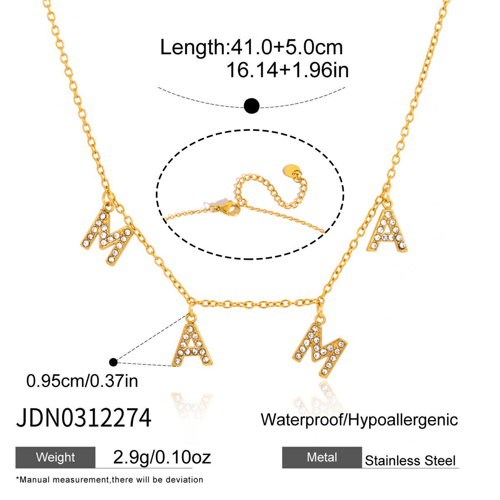 Damen Armband mit personalisiertem "Mama"-Schriftzug aus hypoallergenem Edelstahl Shop Nory