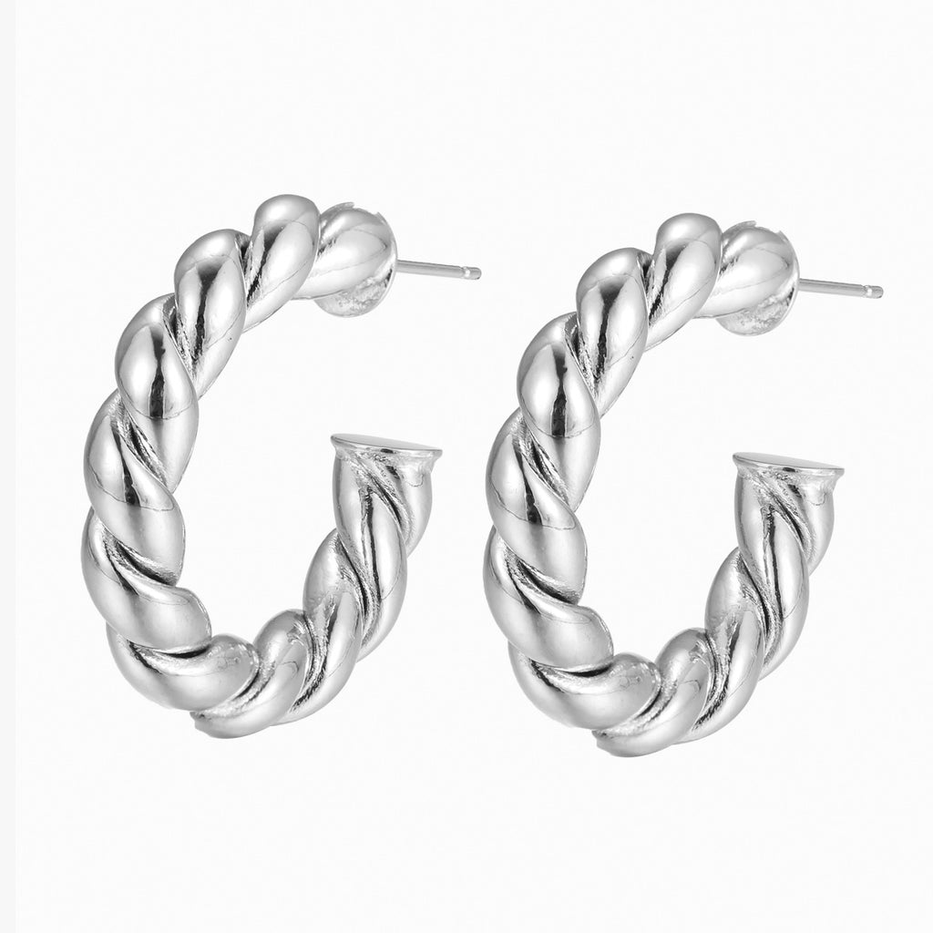 Damen Creolen mit trendy Zwirbelstruktur Shop Nory