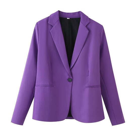 Damen Einreihiger taillierter Blazer mit schmalem Revers und Paspeltaschen Shop Nory