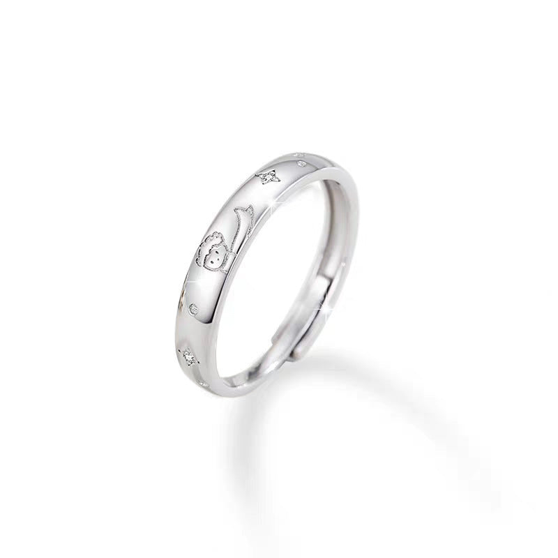 Damenring mit floralem Rosendesign und funkelnden Zirkonia Shop Nory