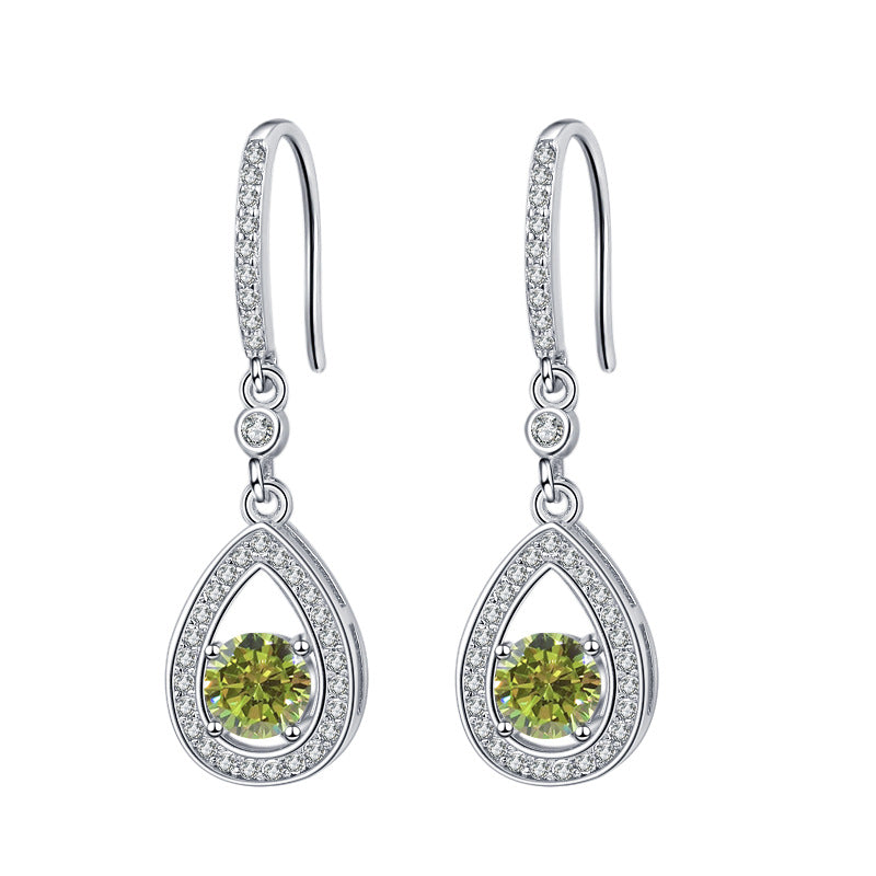 Damen Tropfenohrringe mit funkelnden Zirkoniasteinen und eleganter Fassung Shop Nory