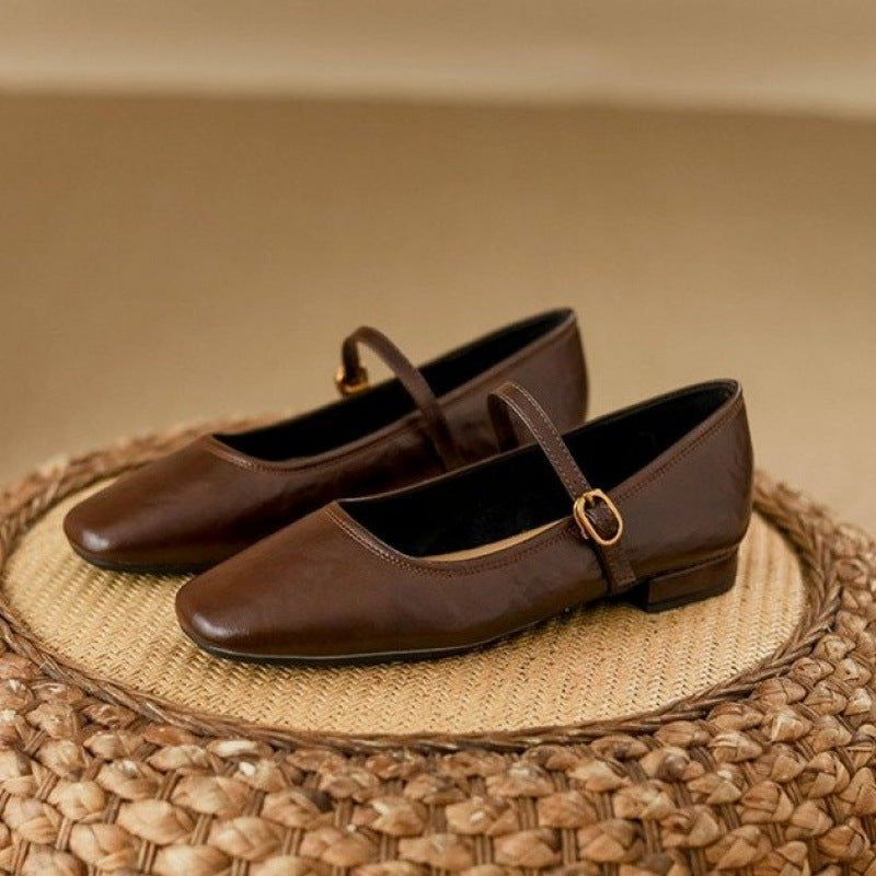 Damen Ballerinas mit modischem Riemchen