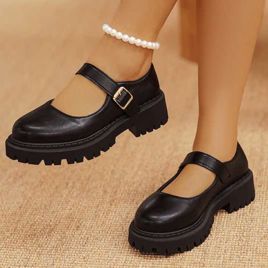 Damen Mary-Jane Slipper mit gepolsterter Plateausohle und verstellbarem Schnallenriemen Shop Nory