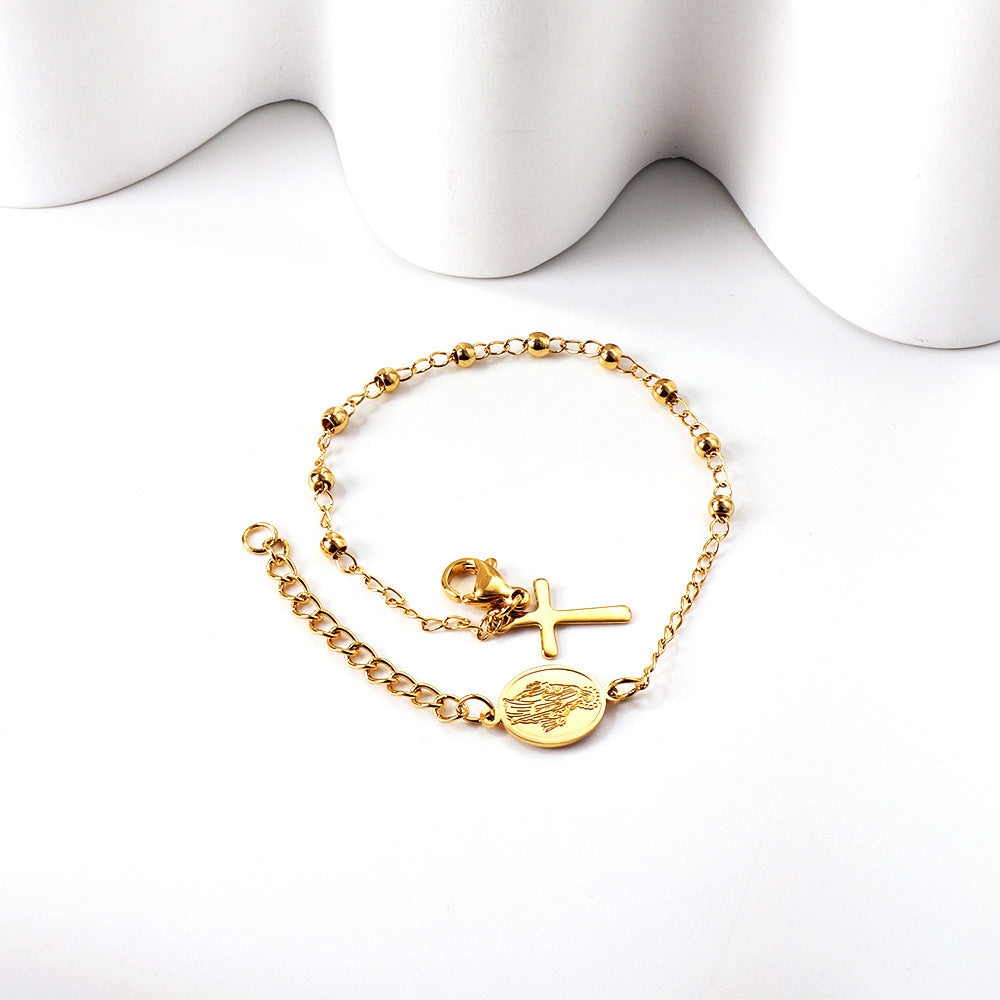 Damen elegante Armband mit antiallergischen Perlen und einzigartigem Anhänger Shop Nory
