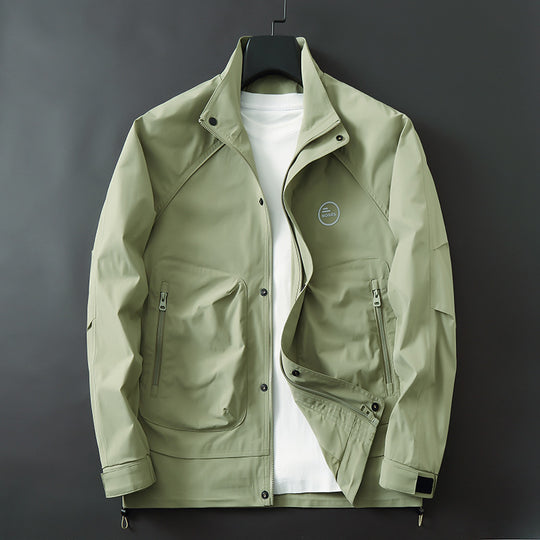 Herren Leichte technische Softshell-Übergangsjacke mit Stehkragen und verdeckter Reißverschlussleiste Shop Nory