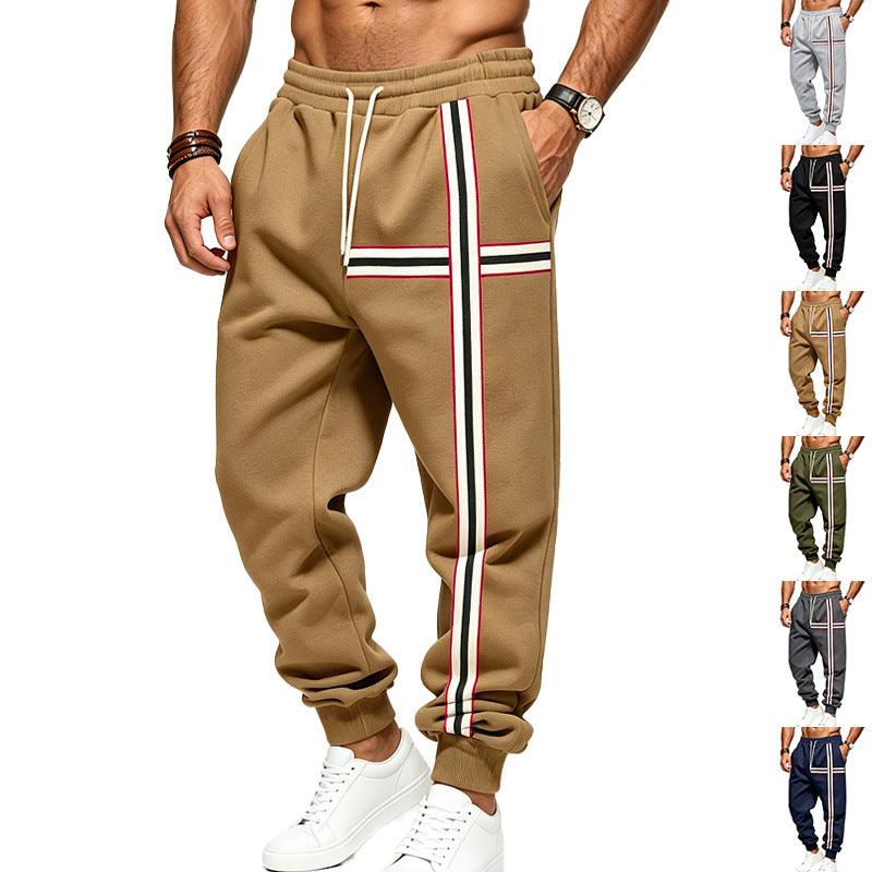 Herren Jogginghose mit kontrastierenden Seiten- und Querstreifen Shop Nory