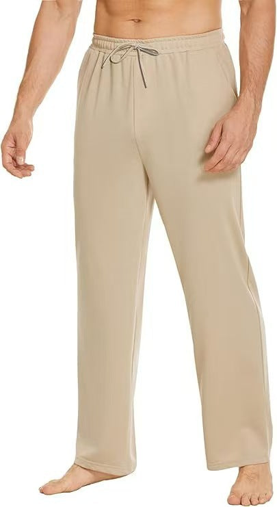 Herren nan locker fallende Loungehose aus softem Jersey mit Kordelzug, elastischem Bund und geradem Bein Shop Nory