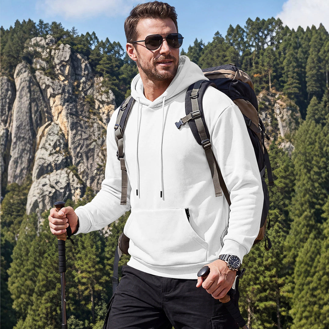 Herren Kapuzenpullover aus weichem Fleece mit Kängurutasche und verstellbarer Kapuze Shop Nory