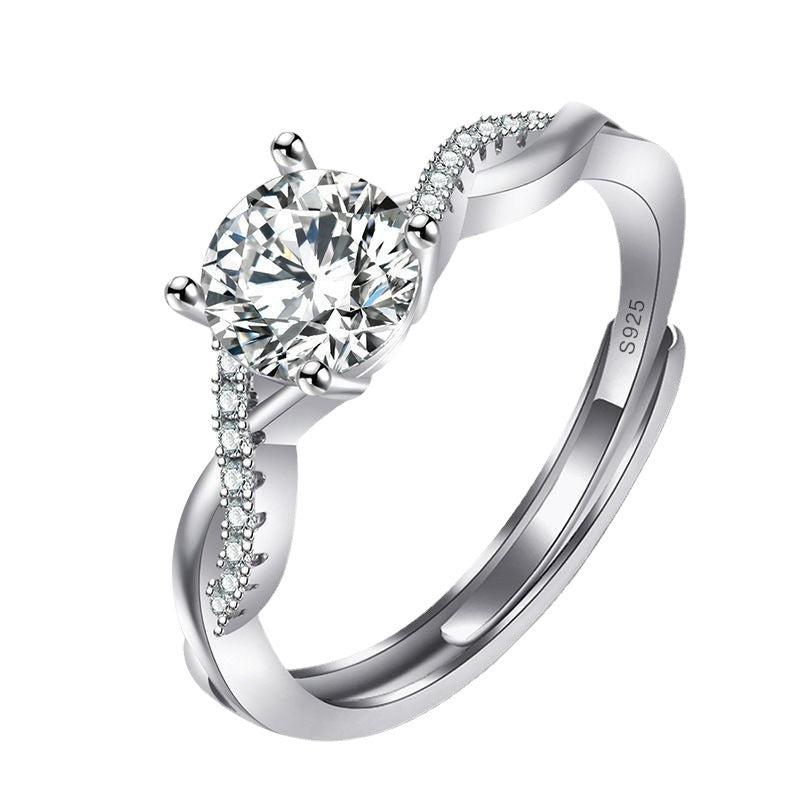 Damenring mit funkelndem Zirkonia-Mittelstein und elegantem Design Shop Nory